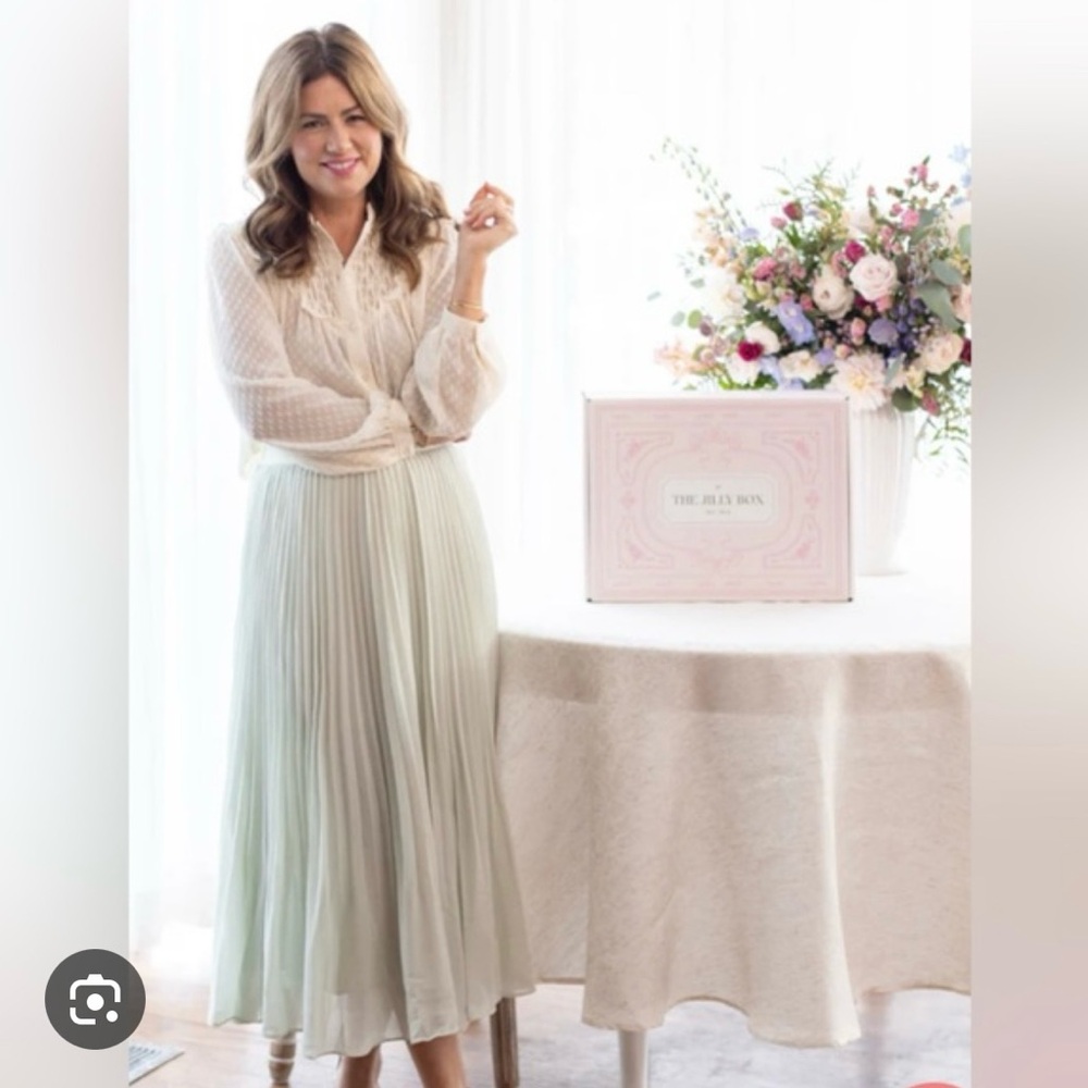 Jillian Harris x Gentle Fawn green skirt